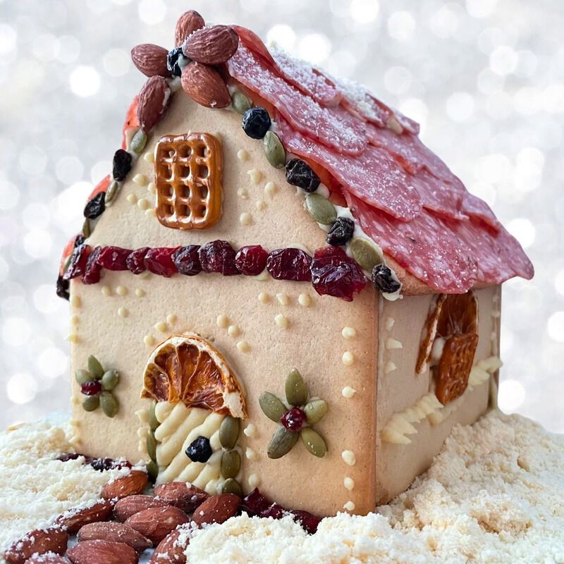 Festive Meat-Made Holiday Houses