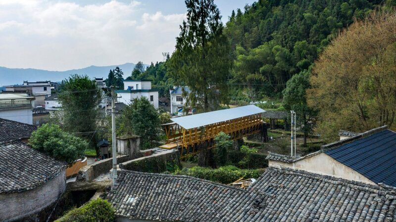 Sheltered Timber Chinese Bridges