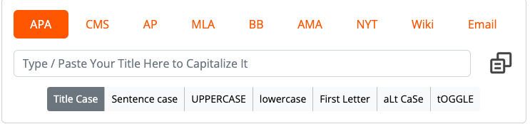 Smart Title Capitalization Tools