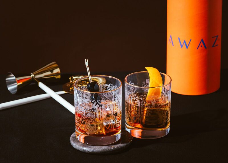 Whiskey-Inspired Cocktail Glasses