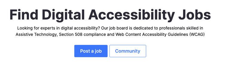 Digital Accessibility Job Finders