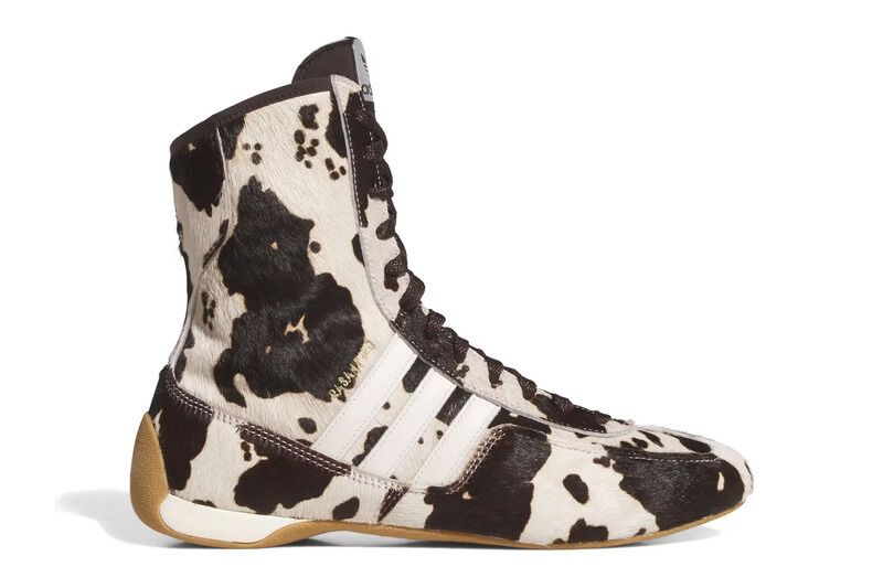 Cow Print High-Top Shoes