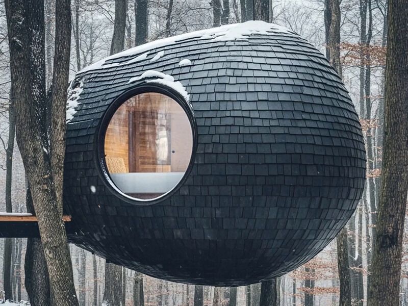 Modern Rounded Treehouse Pods