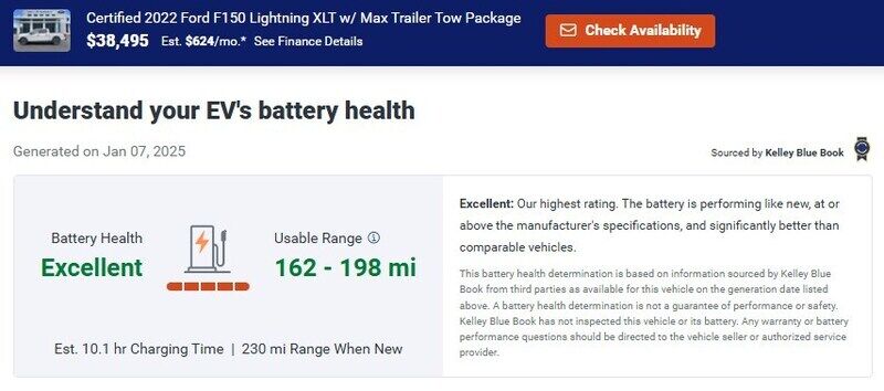 EV Battery Health Scores Main Gallery Image