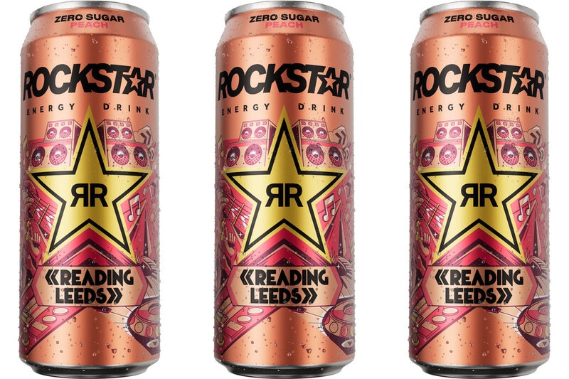 Music Festival Energy Drinks : Rockstar Energy Zero Sugar Peach