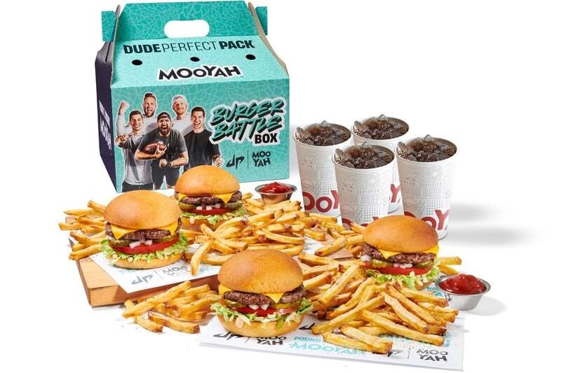 Introducing the MOOYAH x Dude Perfect Burger Battle Box – Available Now!