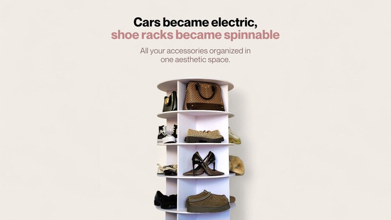 Convenience-Focused Rotating Shoe Racks