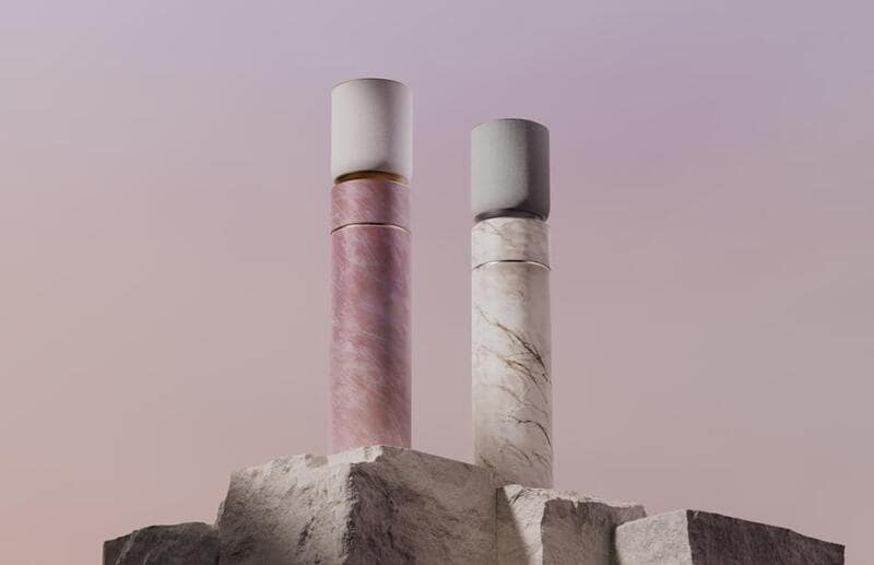 Chic Marble-Accented Speakers
