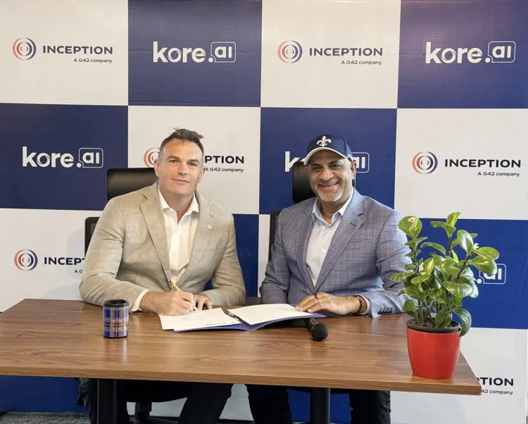 AI Enterprise Solution Partnerhips - Kore.AI Partnered with G42's Inception on AI Innovation (TrendHunter.com)