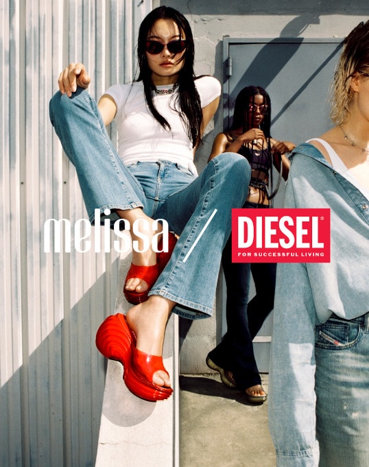 DIESEL melissaコラボシューズ メリッサ×ディーゼル、“波形”のクリアサンダル＆彫刻的スニーカー