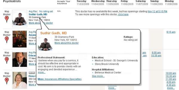 Internet Doctor Appointments
