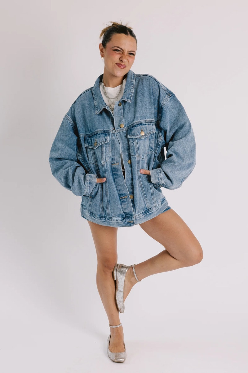 Oversized Denim Jackets : Grey Bandit's Midtown Denim Jacket