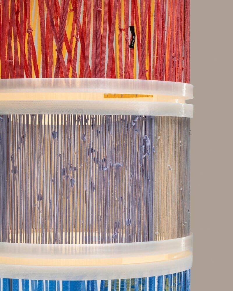 Bright Upcycled Textile Lamps Main Gallery Image