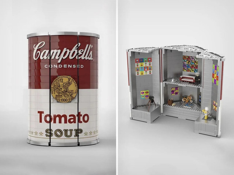 Pop Art Factory Sculptures : Lego Campbell's Soup