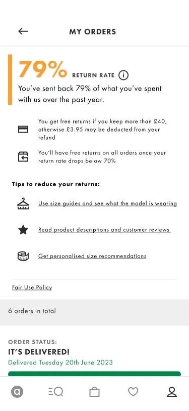 Fashion Return Fees Main Gallery Image