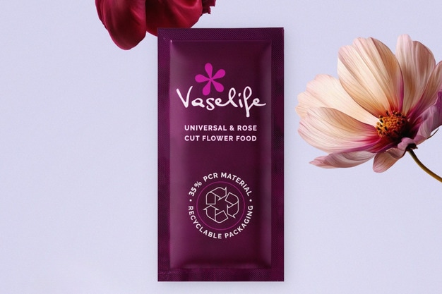 Plastic-Made Flower Food Satchets Main Gallery Image