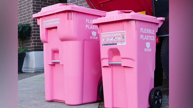 Pink Flexible Plastic Bins Main Gallery Image