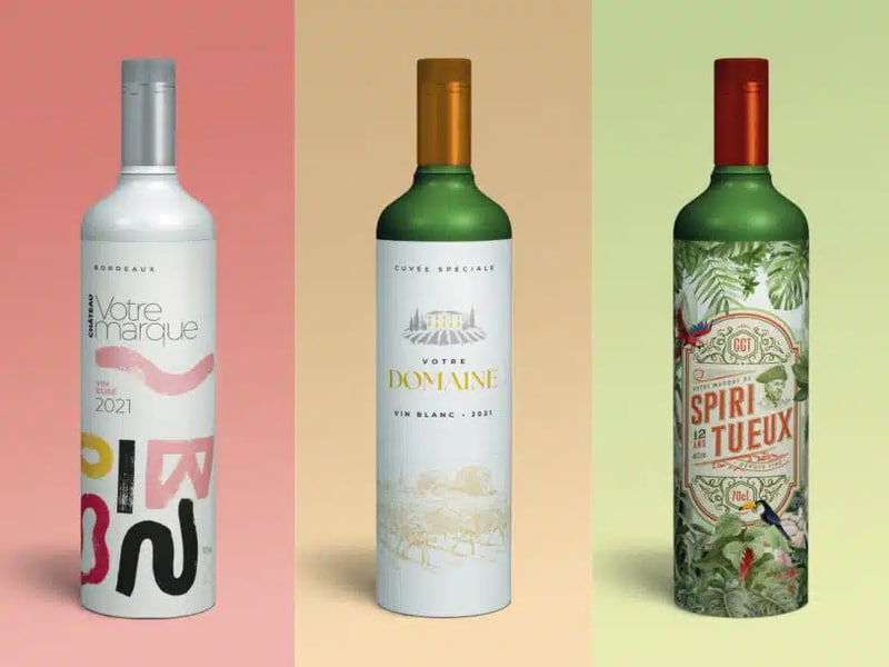 Cardboard-Based Wine Bottles Main Gallery Image