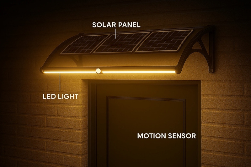 Solar-Powered Door Canopies Main Gallery Image