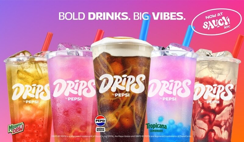 Layered Drink Lineups: The New DRIPS by Pepsi Lineup Delivers a