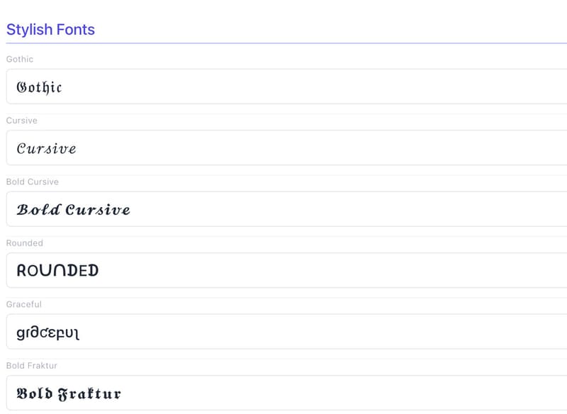 Text Styling Tools : Font Changer