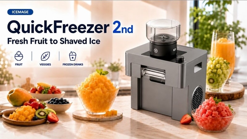 Fruit-Infused Shaved Ice Appliances: The ICEMAGE QuickFreezer 2nd