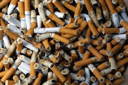 Rust-Inhibiting Cigarette Butts