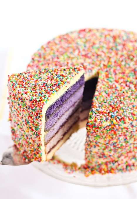 Radiant Rainbow Sprinkle Cakes