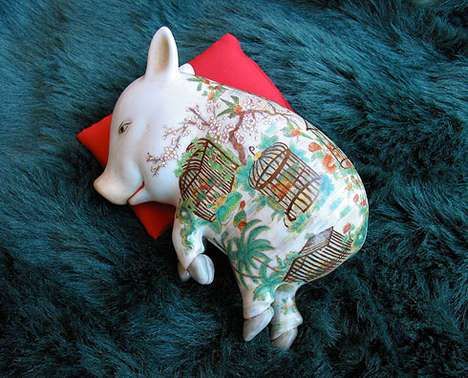 Adopt a ceramic sleeping pig