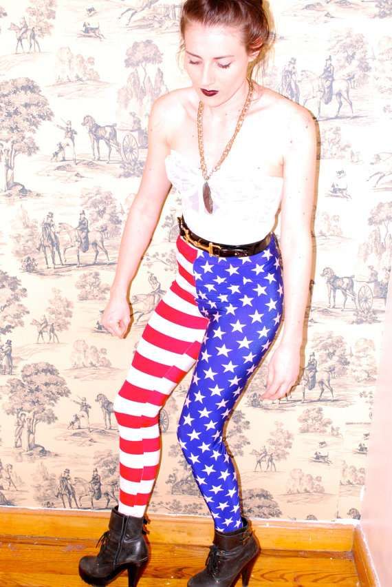 Patriotic Printed Pants