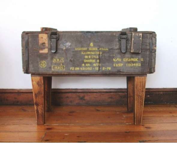 War-Ready Furniture : Ammo Crate Sidetable