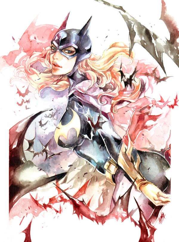 Fanciful Watercolor Superheroes