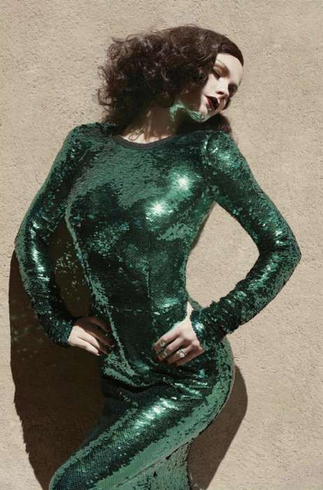 Sequinned Green Editorials