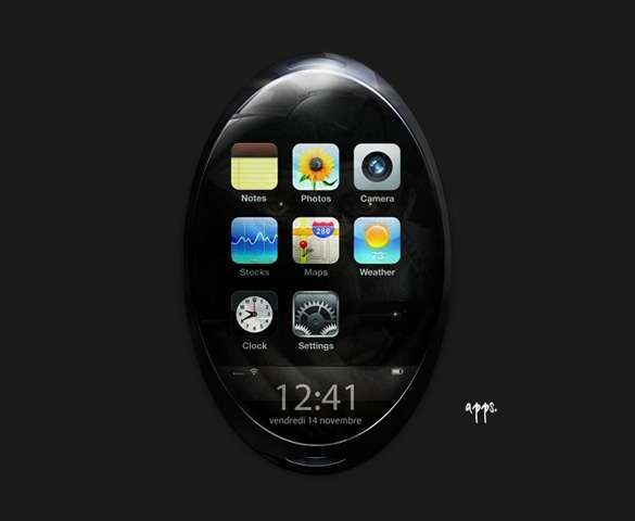 Pebble Shaped Phones The Apple Pebble Mobile is an Organic Take on the Original