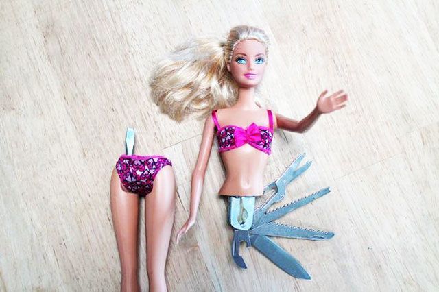 DIY Swiss Army Barbies