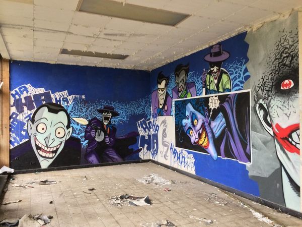 Abandoned Cartoon Graffiti Murals