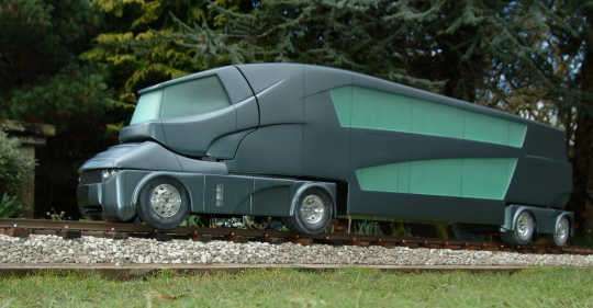 Train-to-Truck Hybrid Semis