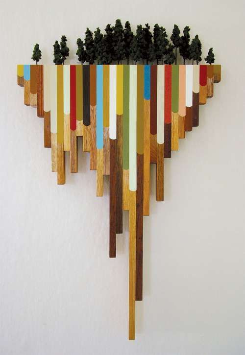 Dripping Wooden Sculptures