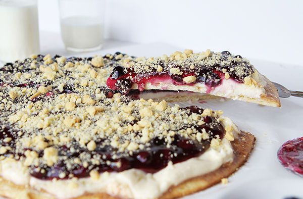 Blueberry Dessert Pizzas