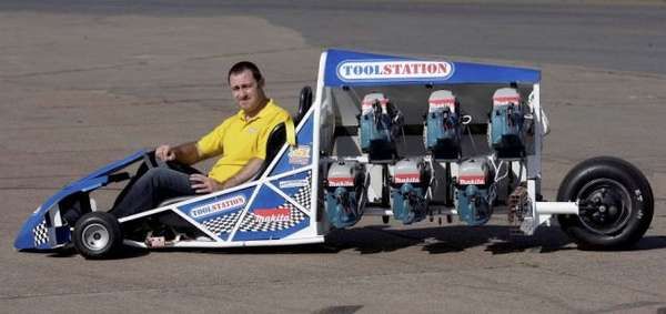 Saw-Powered Dragsters