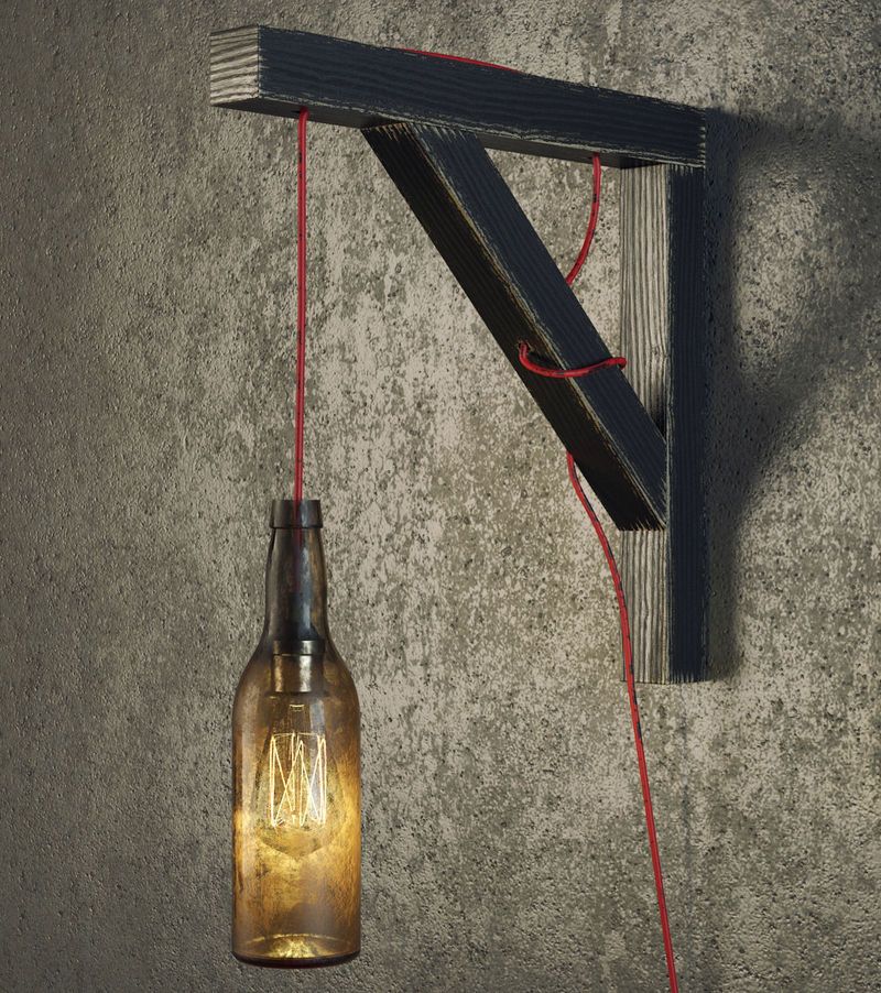 Industrial Beer Bottle Lamps