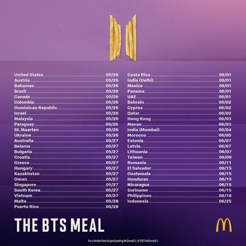 K-Pop Fast Food Meals : bts meal