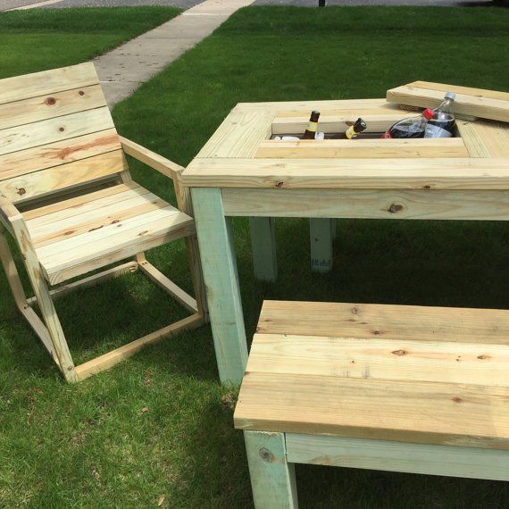 Drink-Cooling Picnic Tables