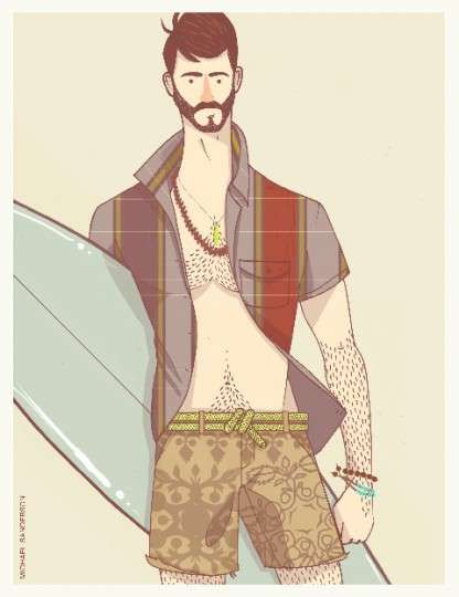 Illustrated Surfwear Lookbooks