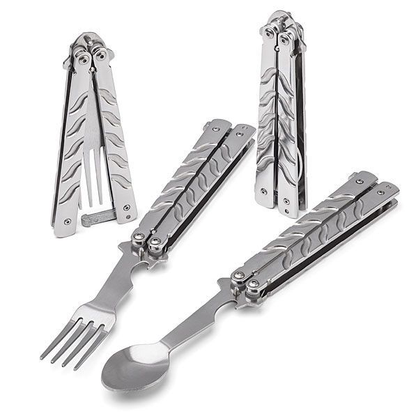 Trick Knife-Inspired Cutlery