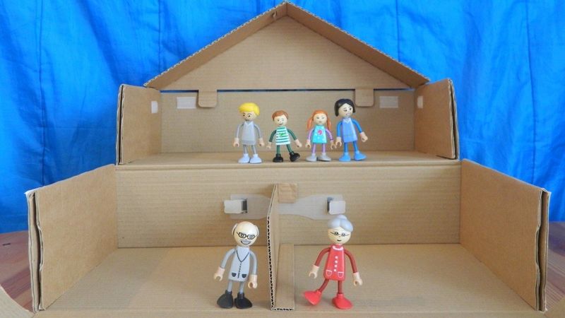 cardboard toy house