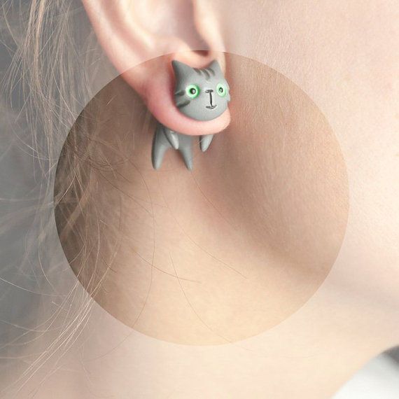 Floating Feline Earrings