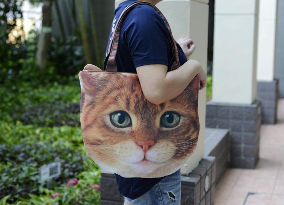 Collosal Feline Printed Totes