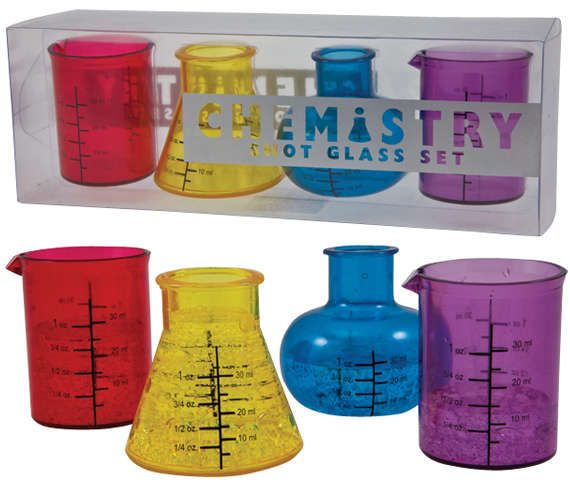 Science-Promoting Shot Glasses