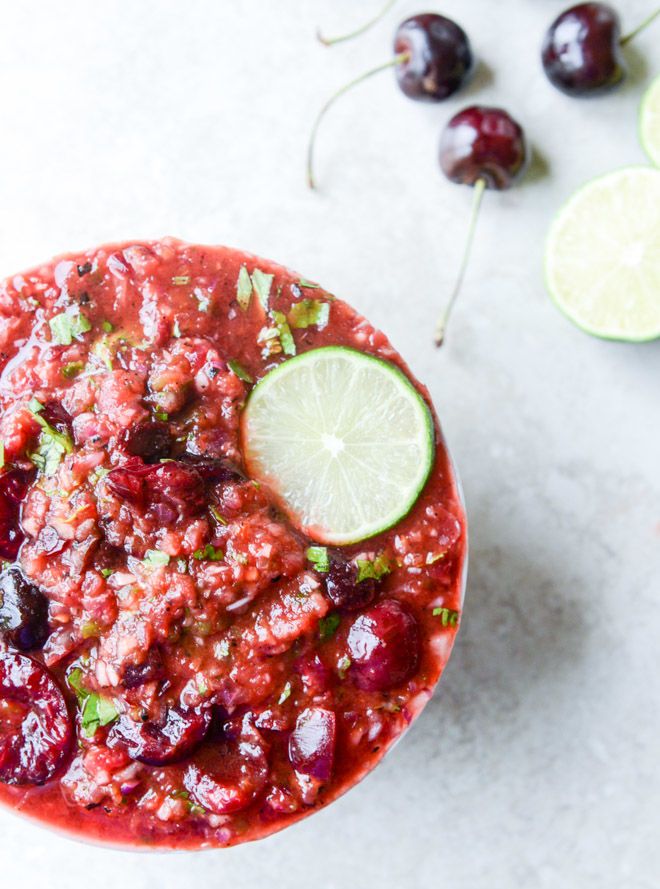 Grilled Cherry Salsa